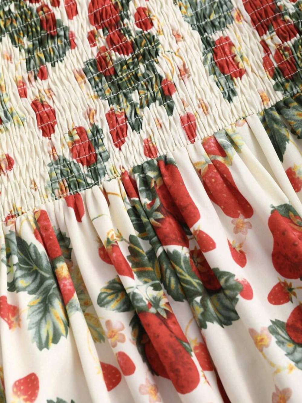 Flowy Strawberry Sundress Size XL - Picture 5 of 10